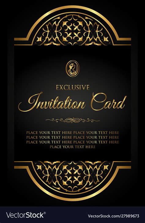 Luxury Design Invitation Card Royalty Free Vector Image