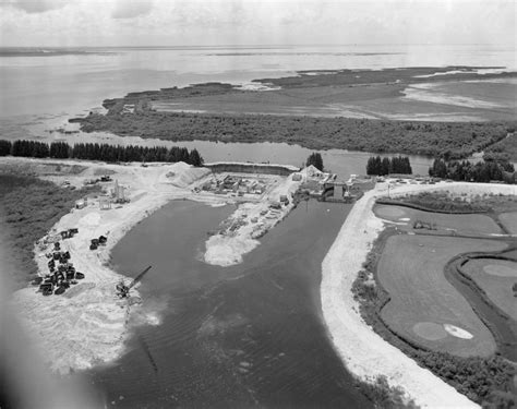 Florida Memory Aerial View Overlooking Pumping Station And Hydraulic