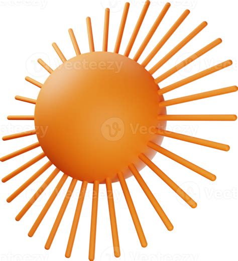 Orange Sun 3d Illustration 14019369 Png