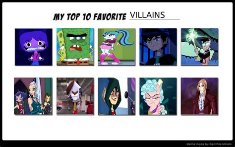 My Top 10 Favorite Villains By Fanbyjazzystar123 On Deviantart