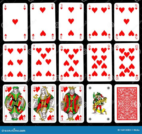 Playing Cards Hearts Stock Illustration Illustration Of Back 16413383