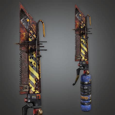 3d Asset Pam Post Apocalyptic Blade Pbr Game Ready