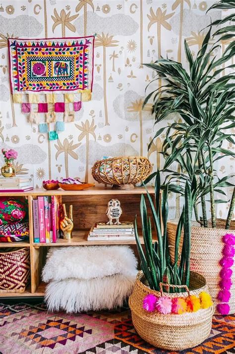 10 bright and cheery rooms decorated with color and pattern. Design Ideas for Dreamy Boho Home Décor - PRETEND Magazine