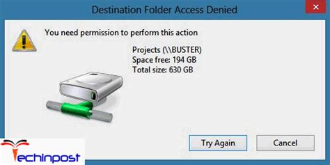 SOLVED Destination Folder Access Denied Windows Error Problem