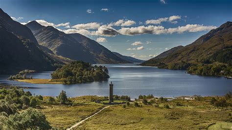 Wallpaper Scotland Glenfinnan Nature Mountain Lake Scenery 1920x1080