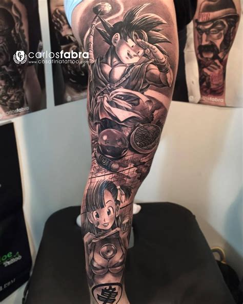 I am beyond happy with what i've gotten so far. Dragon Ball Z leg work by Carlos Fabr - Barcelona, Spain | Gaming tattoo, Dragon ball tattoo, Z ...
