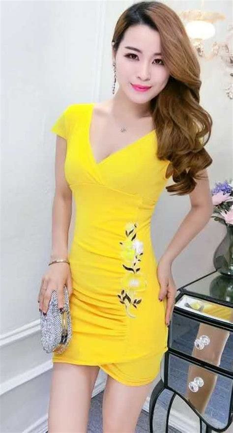 Yellow Bodycon Tight Mini Dress Mini Dress Tight Mini Dress Dresses
