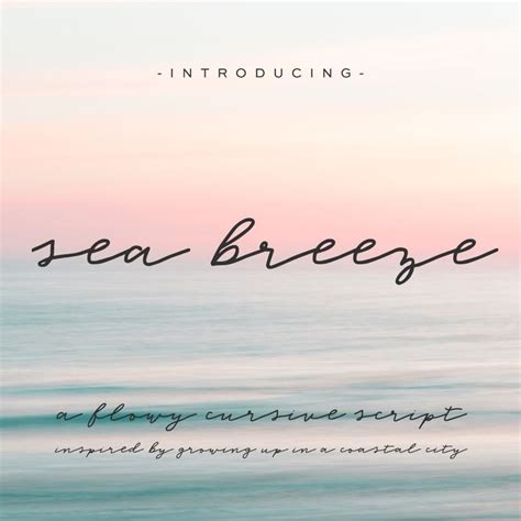 Archive of freely downloadable fonts. Sea Breeze Signature Style Script - Cursive Font - Flowy ...