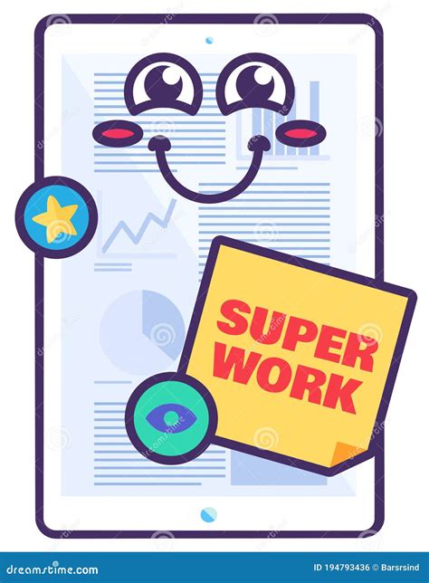 Super Work Appreciation Sign For School Reward Stock Illustration