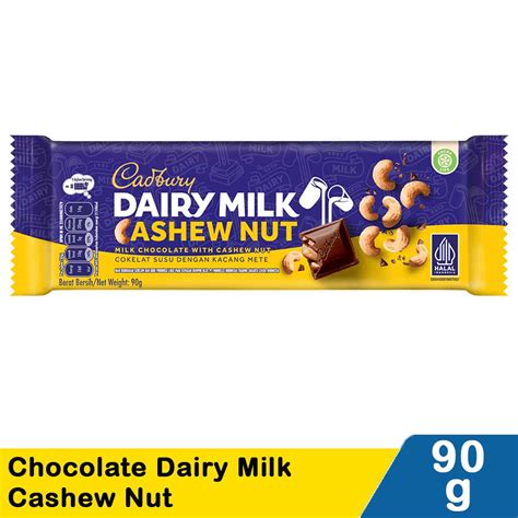 Cadbury Chocolate Dairy Milk Cashew Nut 90g Klik Indomaret