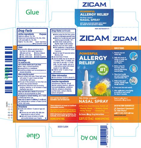 Zicam Allergy Relief Information Side Effects Warnings And Recalls