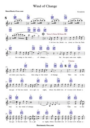 Dj inferno intro f dm f dm am dm* am* g* c ! Wind Of Change by Scorpions Piano Sheet Music | Sheetdownload