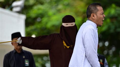 Indonesia Public Flogging Aceh Whipping Advocate Gets Flogged Daily