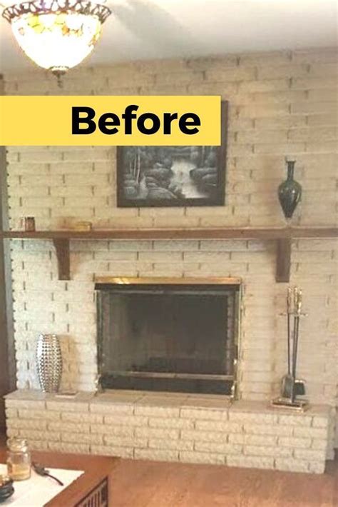She also didn't like the idea of tile because she felt grout lines would make it look too busy. DIY Before and After Fireplace Remodel Idea | Fireplace ...