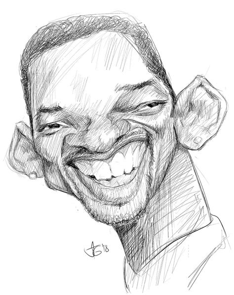 Will Smith Caricature Drawing Celebrity Caricatures C