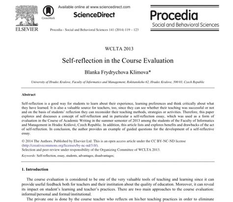 Understanding The Self Reflection Paper The Guide To Compose A