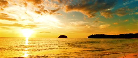 3027 sunset hd wallpapers and background images. Sunset Beach 4K Ultra HD Wide TV - HD Wallpaper ...