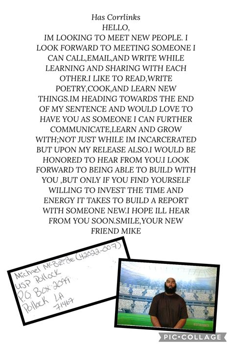 Prison Penpals All Have Corrlinks on Tumblr