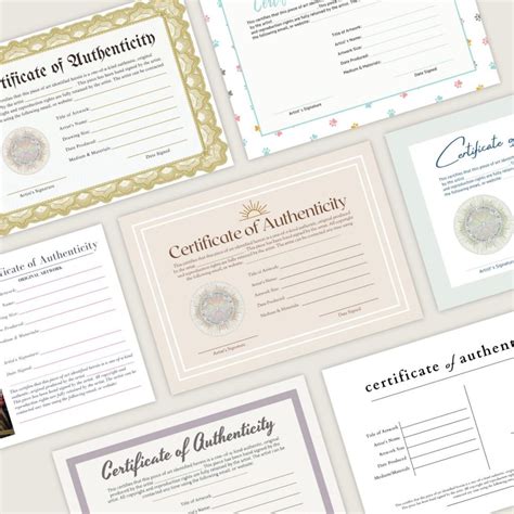 How To Create A Certificate Of Authenticity For Artwork