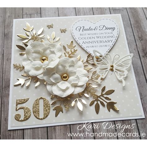 Here are a few phrases and tips you can use for writing 50th wedding anniversary sayings: 50th Wedding Anniversary Card
