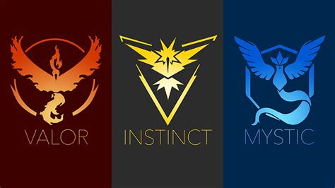 Hd Wallpaper Valor Instinct Mystic Logos Pokémon Pokémon Go