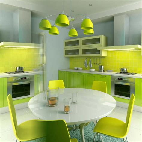 gambar dapur minimalis nuansa  hijau elite art glass