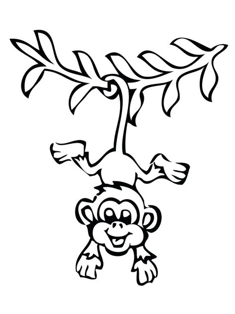 Monkey Coloring Pages For Adults At Free Printable