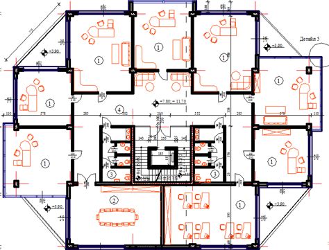 Office Building Floors Layout Plan Dwg File Cadbull