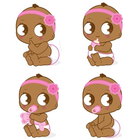 30663 Black Baby Girl Vector Images Free And Royalty Free Black Baby