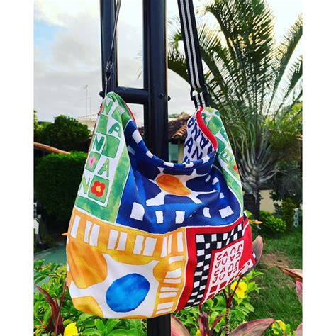 Bolsa Transversal Estampa Estilo Farm Banana Goiabada Shopee Brasil