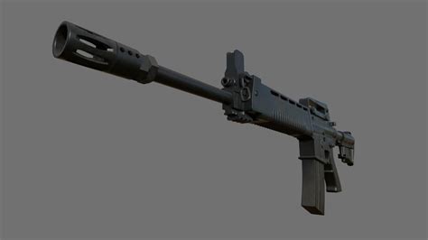 3d Model T91 Assault Rifle 3d Model With Pbr Texture Vr Ar Low Poly