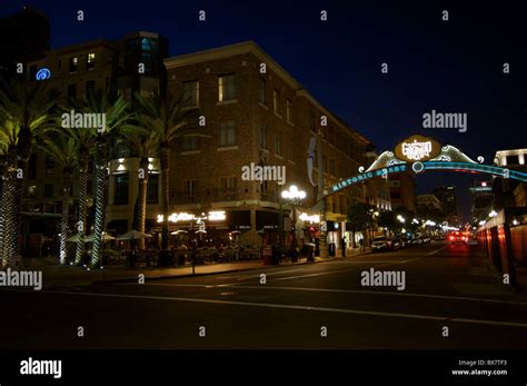 The Entrance To The Gaslamp Quarter San Diego California Stock Photo