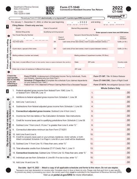 Form Ct 1040 2022 Fill Out Sign Online And Download Printable Pdf