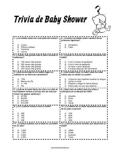 Tu dirección de correo electrónico no será publicada. Juego Trivia para Baby Shower para Imprimir Gratis | baby ...