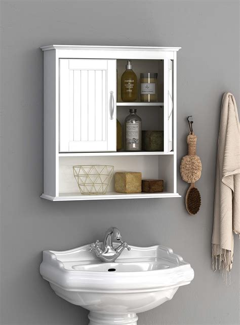 Buy Spirich Home Bathroom Cabinet Wall Ed With Doors Wood Hanging