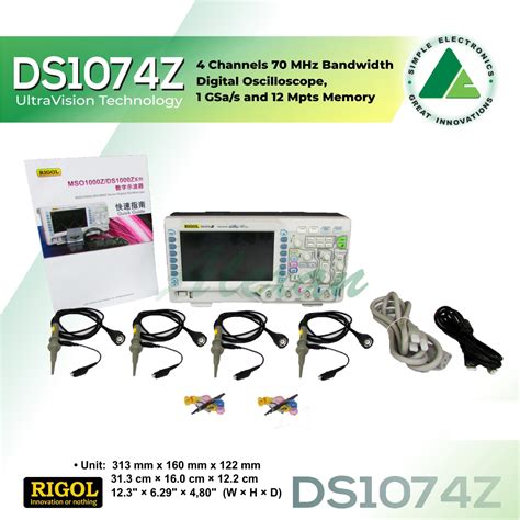 Rigol DS1074Z Digital Oscilloscope 4 Channels 70 MHz Bandwidth 1 GSa S