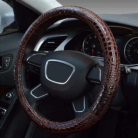 Crocodile Style Leather Steering Wheel Cover Cars And Motoshop