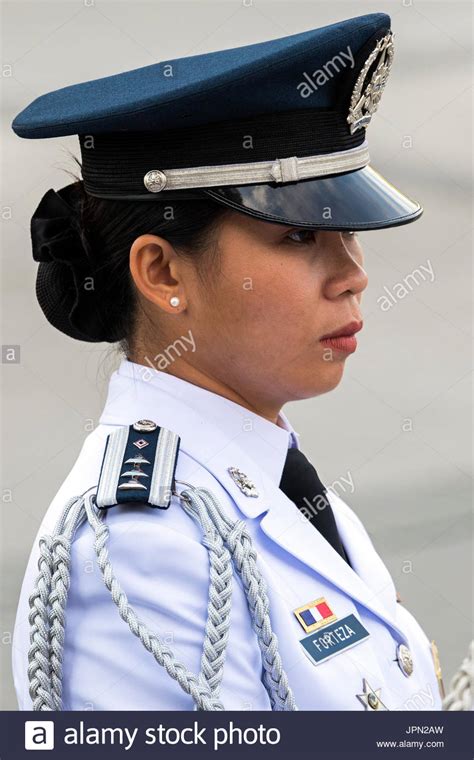 Female Army Officer In Dress Uniform Manila Philippines