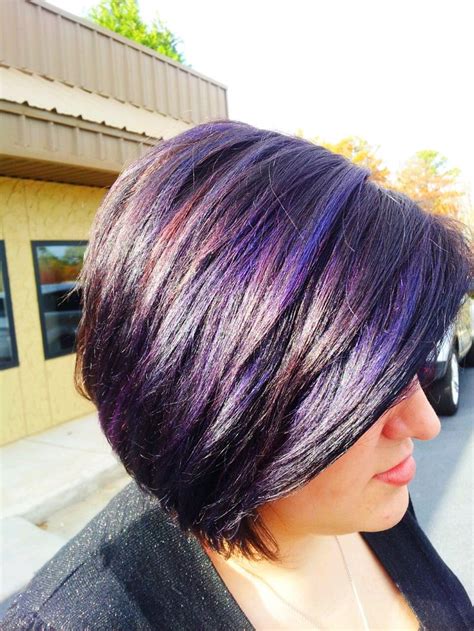 Celebs love short hairstyles, these haircuts look great for the spring and summer and you can transform your look for the new year. 36 Interesting purple highlights hair color ideas | Hairstylo