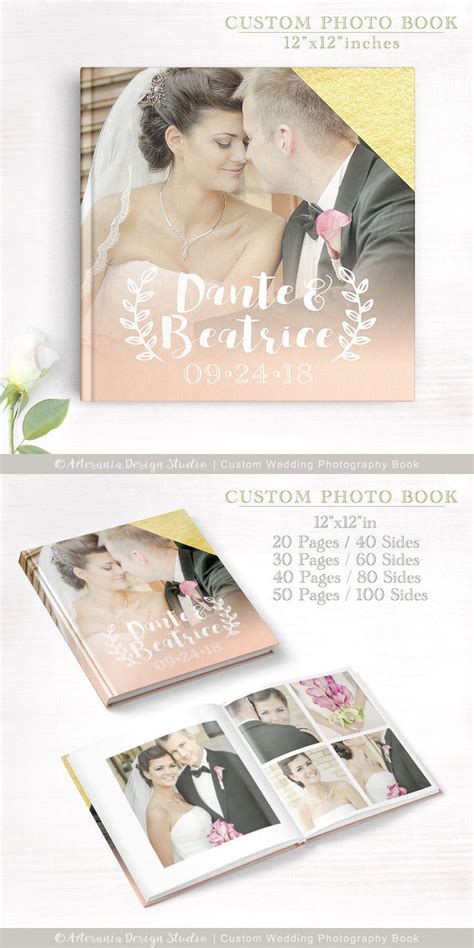 Store > photo books > wedding photo books Photo Albums 102473: Custom Wedding Photo Book | Personalized Hardcover Photo Album | 12 X12 In ...