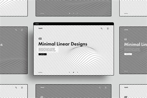 Wave 02 50 Minimal Linear Designs By Mecollage On Creativemarket