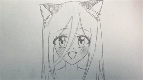 How To Draw An Anime Cat Girl Anime Drawings For Begi