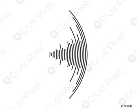 Sound Waves Vector Illustration Stock Vector Crushpixel