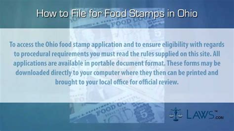 The division of public determine your eligibility for this benefit. How to File for Food Stamps Ohio - YouTube