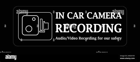 In Car Camera Recording Stickers For Ridesharing Dash Cam Warning Signs Cars Window Stickers