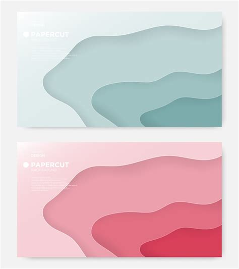 Premium Vector Abstract Wave Background Paper Cut Style