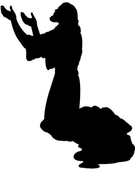 Download Jesus Praying Silhouette | Free vector silhouettes