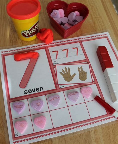 Valentines Day 1 20 Number Mats Is A Hands On Math Activity For