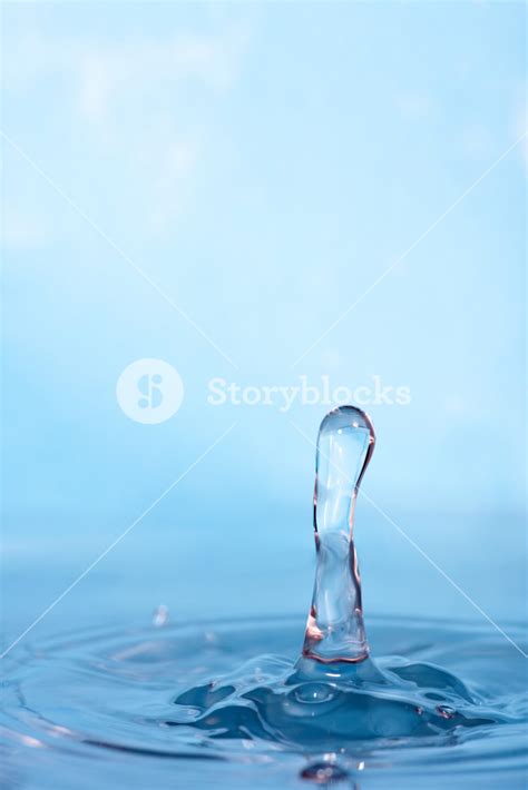 Blue Water Droplet Splash Royalty Free Stock Image Storyblocks