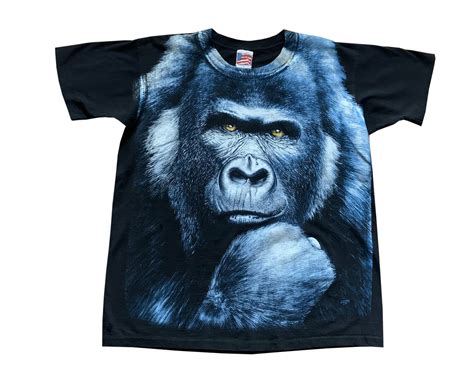 Vintage Gorilla Face T Shirt Size L — Roots